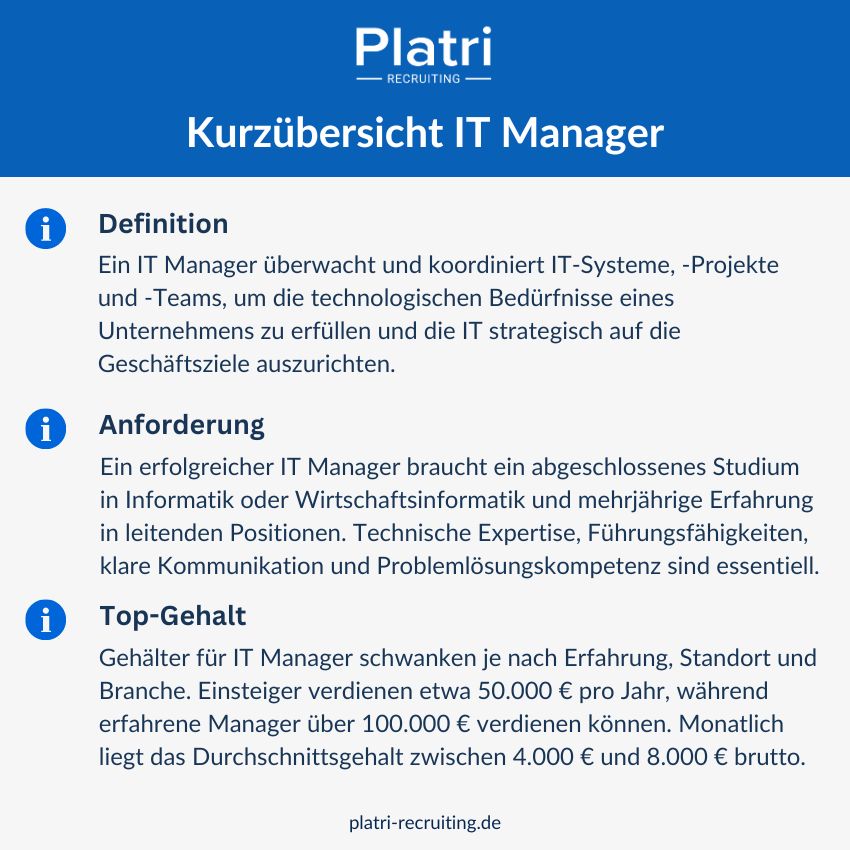 Infografik IT Manager